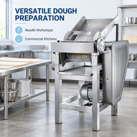 Machine à pâtes électrique professionnelle robuste en acier inoxydable, automatique, pour la préparation de nouilles et le roulage de pâte, idéale pour les restaurants et cuisines.