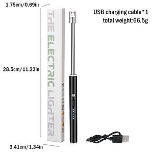 ไฟแช็คไฟฟ้าขายดี ดีไซน์โลหะ สำหรับเตาแก๊ส บาร์บีคิว แคมป์ปิ้ง ดอกไม้ไฟ-ปลอดภัยสำหรับใช้ในครัวทั่วโลก - Product Image 5