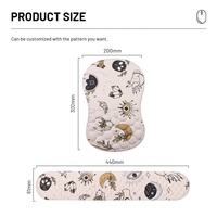 Tapis de souris de jeu avec repose-poignet en mousse à mémoire de forme, couleur et taille personnalisables, design ergonomique pour PC/bureau