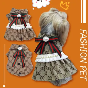 Pakaian Natal hewan peliharaan Musim Dingin, Gaun anjing peliharaan desain klasik, pakaian musim dingin hangat mewah - Product Image 3