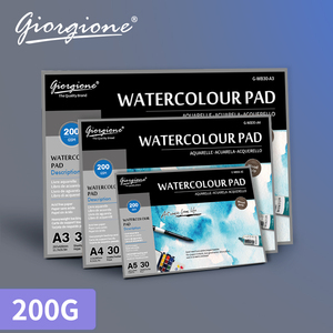 Bloc de papier <span class=keywords><strong>aquarelle</strong></span> Giorgione 200GSM en coton, 30 feuilles, couverture personnalisée, format A3/A4/A5, pour peinture à l'<span class=keywords><strong>aquarelle</strong></span> - Product Image 2