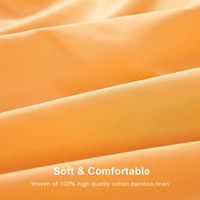 Hôtel Plaine Orange Linge De Lit 100% Coton Roi Draps Ensembles En Gros 4 Pièces Hôtel Draps Plats