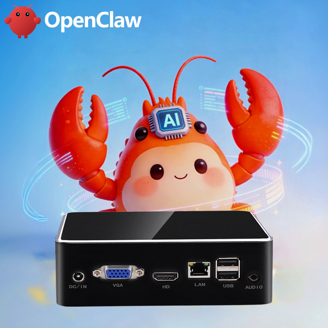 Openciaw Ai Pc Hotsale  Yingchi Desktop Computer of Gaming Mini PC N100 8GB 16GB RAM Max 512GB SSD 2*HD+DP 4K Display for Gaming