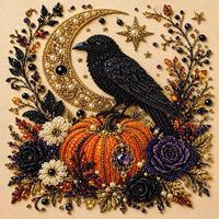 Kit de peinture diamant DIY pour décorations d'Halloween, fait main, auto-adhésif, motifs citrouille, fantôme, chat, corbeau, sur toile avec cadre en panneau de densité