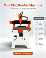 10% de Descuento Precio al por Mayor Pequeña Máquina de Grabado CNC de Metal Router CNC Automático Pequeño Mini 4040 para Metal y Madera