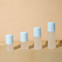 Botol roll-on frosted berkualitas tinggi grosir 1ml 2ml 3ml untuk parfum dan minyak esensial, botol roll-on kaca dispenser 5ml