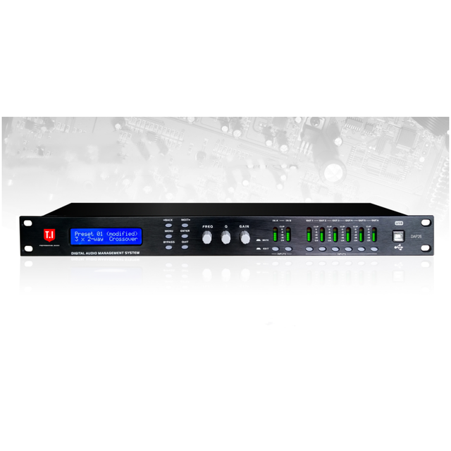 Professional 6 Channel Electronic Balance Audio Processor Digital Loudspeaker Processor