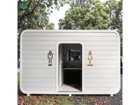 Conteneur en acier de toilettes mobiles de style contemporain Maisons préfabriquées pour villa, appartement et magasin