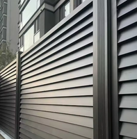Panneaux de clôture en aluminium à persiennes thermolaquées sur mesure, installation facile, robustes, pour l'extérieur, pour la confidentialité et la sécurité, anti-rouille