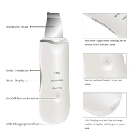 IFINE Beauty Nano - Removedor de Puntos Negros Portátil, Limpiador Facial de Poros, Limpieza Profunda Ultrasónica, Espátula de Limpieza Facial, Exfoliante para la Piel