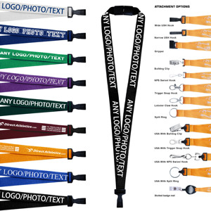 Custom Breakaway Washable Polyester Lanyard <b>Snap</b> <b>Hook</b> Custom Color Silk Screen Printed Logo ID Card Holder Custom Width Plastic - Product Image 2