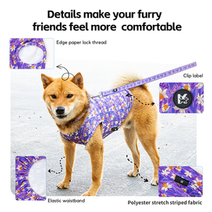Kingspeed เสื้อผ้าสุนัขคอตตอนสุดหรูเป็นมิตรกับสิ่งแวดล้อมพิมพ์ลายได้ตามต้องการสำหรับฤดูกาลกลางแจ้งเครื่องแต่งกายสัตว์เลี้ยงน่ารัก - Product Image 5
