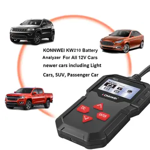 Konnwei monitor de bateria de carro, profissional ba101 bateria de chumbo ácido monitoramento de saúde bateria digital testador carro com impressora