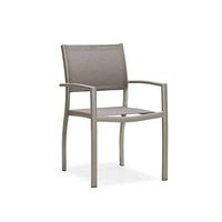 Chaises de terrasse modernes empilables et confortables en aluminium maillé pour café, bistrot, restaurant, cour – Durables