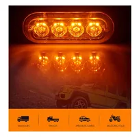 Feux de position latéraux de voiture ultra-minces à 4 LED pour camions Lampe flash stroboscopique Lampe d'avertissement d'urgence clignotante à LED