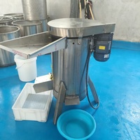 Commerciële, op motor aangedreven, nieuwe machine voor het ontpitten en pureren van bessen, geschikt voor het vermalen van abrikozen en avocado's.