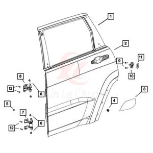 Best-seller Composants automobiles Tampon de pare-chocs de porte avant et arrière 68188690AB pour 2013-2022 JE-EP CHEROKEE DO-DGE <span class=keywords><strong>DURANGO</strong></span> - Product Image 4