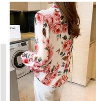 Chemises à manches longues pour femmes, imprimé Floral, mode printemps automne 2022