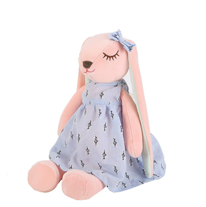 Mega Oferta: Muñeco de Peluche Conejo Anan con Vestido, Orejas Largas, Relleno de Algodón PP, Cojín de Peluche Relajante para <span class=keywords><strong>Dormir</strong></span>, Ideal para Pascua - Product Image 5