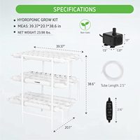 Système de culture hydroponique vertical NFT pour serre avec moteur et pompe automatiques, écologique, pour usage domestique