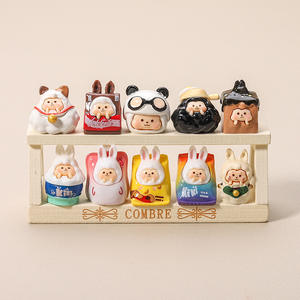 Serie completa de juegos DIY accesorios casa de muñecas Micro paisaje casa de muñecas resina llavero colgante decoración lindo conejo gatito - Product Image 3