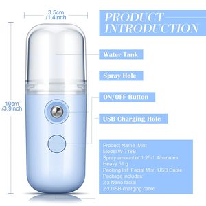 Nano Gesichts be feuchter 30 ml Mini Gesichts be feuchter Tragbare USB Handy Hautpflege maschine für Gesichts feuchtigkeit, Hautpflege - Product Image 3