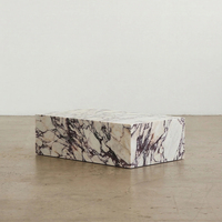 Table basse carrée de luxe Cammy Stone, style nordique, en marbre naturel Calacatta Viola, pour villa, hôtel, salon
