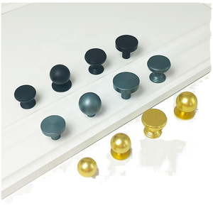 Bouton en alliage d'aluminium noir pour portes d'armoires, tiroirs de commodes, placards - Design contemporain - Product Image 1