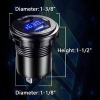 Chargeur Usb pour voiture Qc30 Pd Type C Voltmètre Usb Display QC 18W PD 45W Fast Charge Usbc Charger Socket With Switch