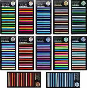 12 Marcadores de Página Autoadhesivos Translúcidos de PET, Pestañas Adhesivas de Colores, Tiras Resaltadoras, Banderas para Libros, Notas Adhesivas - Product Image 3