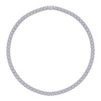 Collier Chaîne Tennis Hip Hop Iced Out en Argent Sterling S925 avec Diamants Moissanite 5MM pour Femmes et Hommes