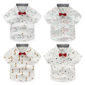 Rancang sendiri kaus kerah katun pria warna putih anda dengan dasi dari toko Online