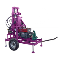 Appareil de forage de puits d'eau Portable, forage rotatif de 150m de profondeur, petite machine de forage de puits d'eau