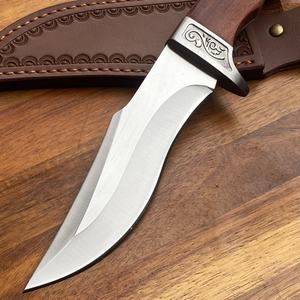 Cuchillo Táctico de Bolsillo de Alta Calidad con Mango de Madera Personalizable OEM, Cuchillo de Combate Mercenario con Hoja de Acero Inoxidable para Bricolaje - Product Image 4