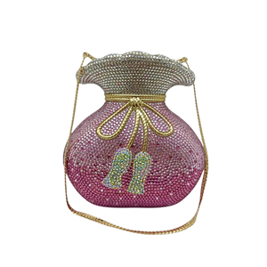 Women <b>Crystal</b> Clutch <b>Bag</b> Sparkling Rhinestone Evening Purse Beaded Handbag for Party Banquet - Product Image 2