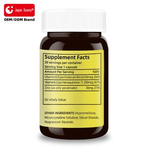 Complément alimentaire Triple Thérapie Vitamine D3 Zinc K2 Marque Blanche – 30 Capsules pour le Soutien Immunitaire - Product Image 2