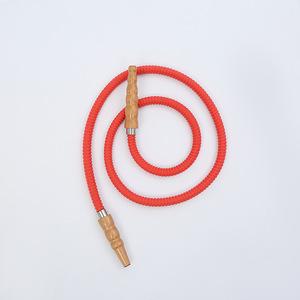 घरेलू हुक्का सहायक: 1.8 मीटर विस्तारित ठोस लकड़ी के मुखपत्र, एकल रंग चमड़े की नली, बार और मनोरंजन हुक्का - Product Image 5