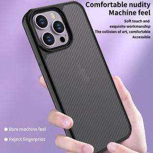 เคสโทรศัพท์ลายคาร์บอนไฟเบอร์มาใหม่สำหรับ iPhone 16 15 PRO MAX ฝาครอบโทรศัพท์สำหรับ iPhone 14 PLUS 13 12 11 - Product Image 4