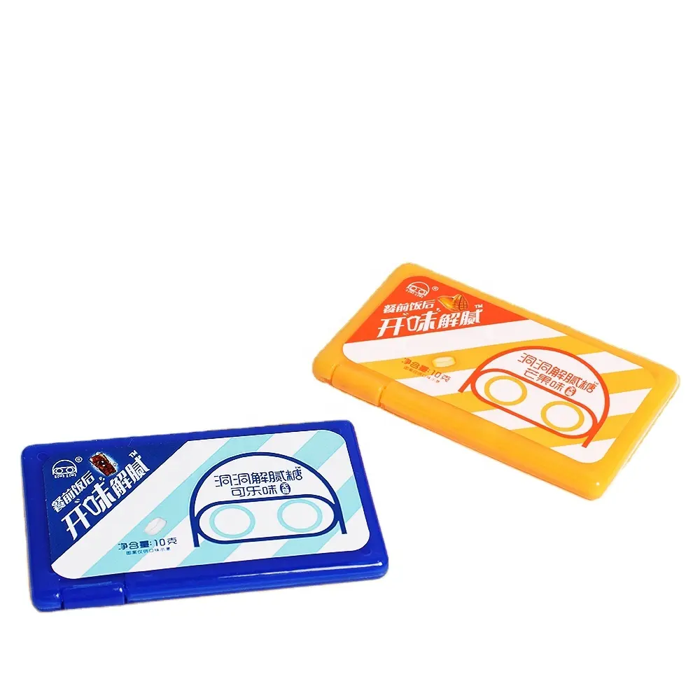 Promotional plastic card sugar free mints cola flavor mango flavor candy confectionery sweets factory
