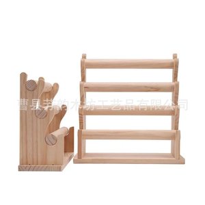 Wooden Tiered Display Rack For Bracelets Necklaces Hair Accessories Jewelry Organizer Multi Layer Storage <b>Stand</b> - Product Image 2