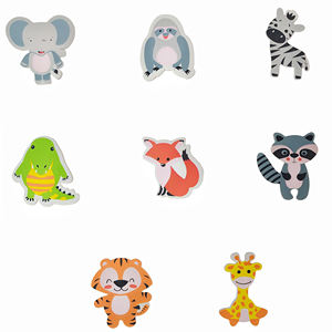 Pegatinas de Animales de Espuma EVA, Divertidas, Transparentes, con Diseño de Animales de la Selva: Elefante, Jirafa, Tigre, Perezoso, Zorro, Koala, Cebra, para Decoración Infantil, 32 Piezas - Product Image 3