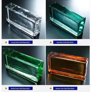 Blocs de verre cristallin multicolores, briques, <span class=keywords><strong>prix</strong></span> de gros, sortie d'usine, briques de verre de haute qualité résistantes au feu, mur de briques de verre, bloc de verre à fusion à chaud - Product Image 2
