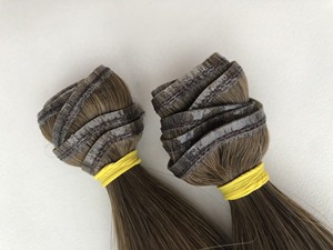Factory Price Nasa Hair 24 Inches Brown Double <b>Braided</b> Weft Vietnamese Virgin Remy Kinky Straight Hair Weaving <b>Extensions</b> - Product Image 3