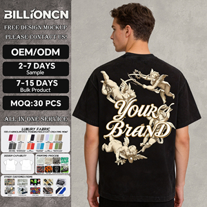 T-Shirt Casual da Uomo Personalizzata con LOGO, Oversize, 100% Cotone, Stile Vintage, Stampa Moda, Abbigliamento Identico per Uomini - Product Image 1