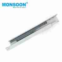 Glissière de tiroir dissimulée à double pliage pour armoire de cuisine, charge lourde 45 kg, à double action, pour panier à amortisseur