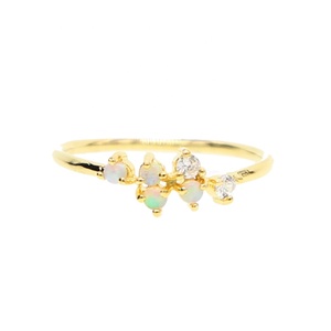 Promotion Fashion <strong>Gold</strong> Jewelry Tiny Small <strong>Opal</strong> White Cz Thin Band Fashion <strong>Gold</strong> Small <strong>Ring</strong> - Product Image 2