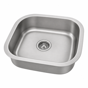 Évier de cuisine TADT Easy Clean pour usage résidentiel, en acier inoxydable brossé, à cuve unique, à encastrer sous plan, cuve profonde, résistant à la rouille - Product Image 2