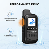 KENEARD KE-666 Mini Talkie-walkie de poche 4G LTE PoC, batterie 3000 mAh, 127 g, double SIM, radio réseau mondial pour hôtels, commerce de détail, logistique