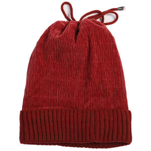 Chapeau et écharpe en tricot pelucheux chaud d'hiver 2026, 2 en 1, en acrylique, coupe-vent, pour hommes et femmes, bonnets - Product Image 4
