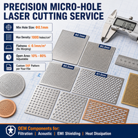Service de découpe laser de mailles métalliques perforées sur mesure, fabrication de motifs de trous de haute densité de précision, écran filtrant, couvercle EMI, OEM